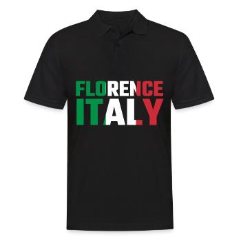 Florence Italy - Männer Poloshirt - Schwarz - Vorne - Kai (181cm)