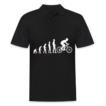 Fahrrad Evolution - Männer Poloshirt - Schwarz - Vorne - Kai (181cm)