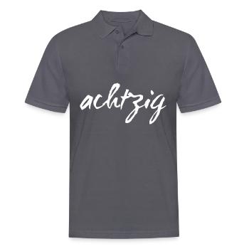 80 achtzig 80. Geburtstag Geschenk - Männer Poloshirt - Anthrazit - Vorne - Nico (186cm)