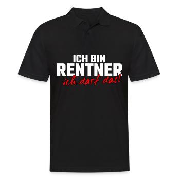 Rentner - Männer Poloshirt - Schwarz - Vorne - Kai (181cm)