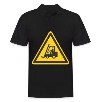 Staplerfahrer Gabelstaplerfahrer Gabelstapler - Männer Poloshirt - Schwarz - Vorne - Kai (181cm)