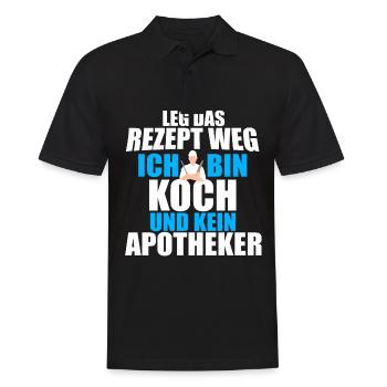 KOCH - Ich bin Koch - Männer Poloshirt - Schwarz - Vorne - Kai (181cm)