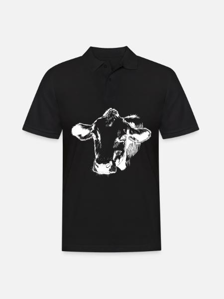 Cow head - Men's Polo Shirt - black