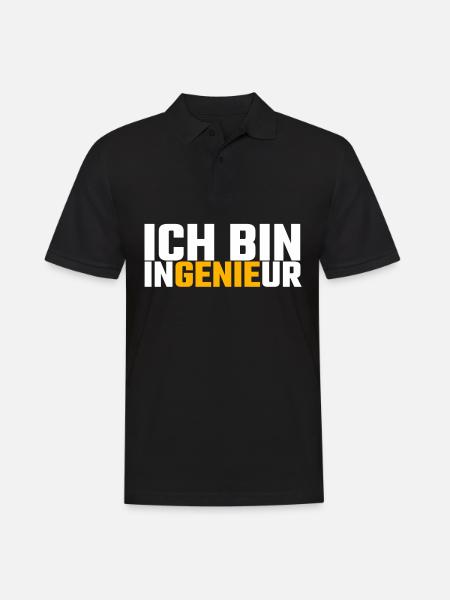 Ingenieur - Männer Poloshirt - Schwarz