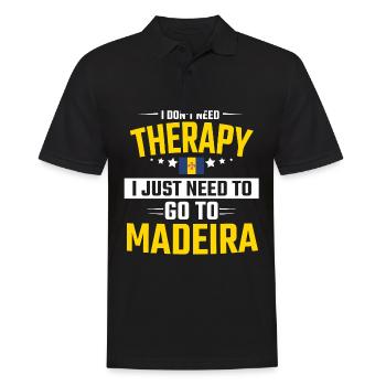 Madère Portugal Plage Souvenir - Polo Homme - noir - Devant - Kai (181cm)