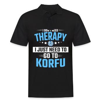 Korfu Griechenland Design Geschenkidee - Männer Poloshirt - Schwarz - Vorne - Kai (181cm)