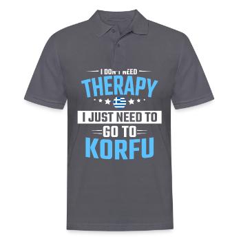 Korfu Griechenland Design Geschenkidee - Männer Poloshirt - Anthrazit - Vorne - Nico (186cm)