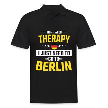 Berlin Berliner Spruch - Männer Poloshirt - Schwarz - Vorne - Kai (181cm)