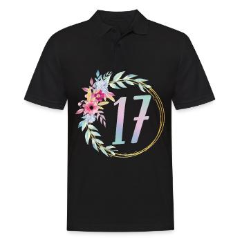17. Geburtstag - Männer Poloshirt - Schwarz - Vorne - Kai (181cm)