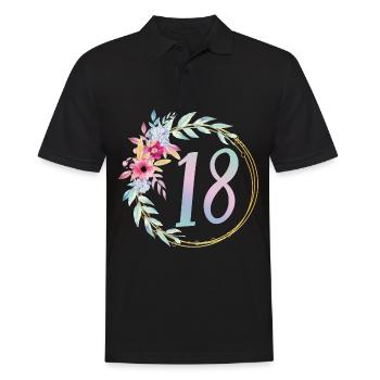 18 Geburtstag 18 Jahre 18er Geburtstag Geschenk - Männer Poloshirt - Schwarz - Vorne - Kai (181cm)