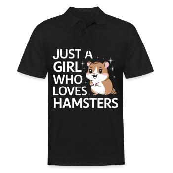 Hamster - Männer Poloshirt - Schwarz - Vorne - Kai (181cm)