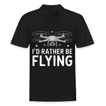 Dronen Pilot Quadrocopter Drone - Männer Poloshirt - Schwarz - Vorne - Kai (181cm)