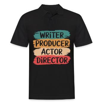 Filmmaker Film Director Cinematographer Film - Men's Polo Shirt - black - Front - Kai (181cm)