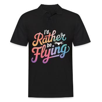 Dronen Pilot Quadrocopter Drone - Männer Poloshirt - Schwarz - Vorne - Kai (181cm)