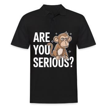 Monkey Monkey Animal Gorilla Chimpanzee - Men's Polo Shirt - black - Front - Kai (181cm)