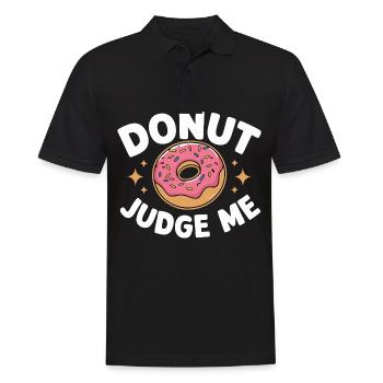 Donut Donuts Süßigkeiten Bagel - Männer Poloshirt - Schwarz - Vorne - Kai (181cm)