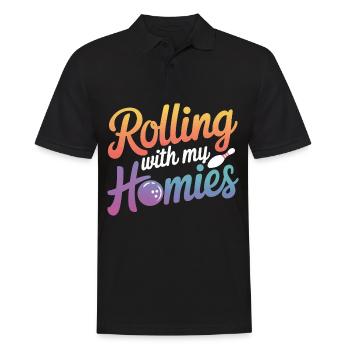 Bowling Bowler Pin Ball Bowling Ball - Polo Homme - noir - Devant - Kai (181cm)
