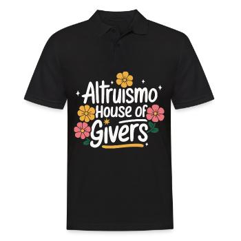 Altruismo Selbstloses Geben Gebende Schulgeist - Männer Poloshirt - Schwarz - Vorne - Kai (181cm)