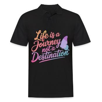 Schmetterling Monarchfalter Bunt Schmetterlinge - Männer Poloshirt - Schwarz - Vorne - Kai (181cm)