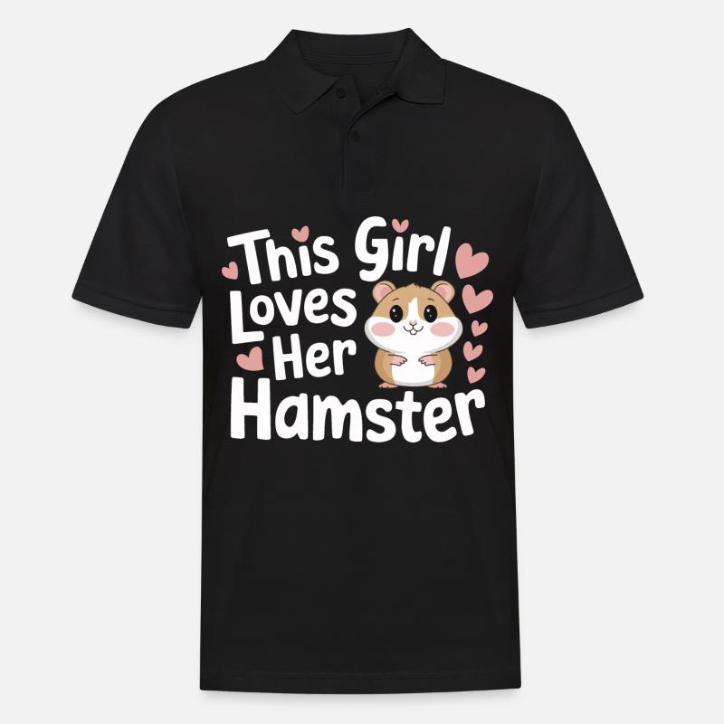 Hamster - Männer Poloshirt - Schwarz