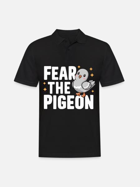 Taube Tauben Tier Vogel - Männer Poloshirt - Schwarz