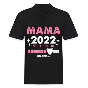 Mama 2022 Laden Mutter Muttertag Werdende Mama Loa - Männer Poloshirt - Schwarz - Vorne - Kai (181cm)