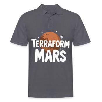 Mars Planète Planète Système Solaire - Polo Homme - charbon - Devant - Nico (186cm)