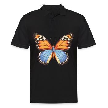 Butterfly Monarch Butterfly Colorful Butterflies - Men's Polo Shirt - black - Front - Kai (181cm)