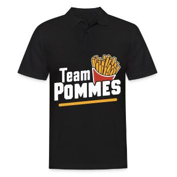 Frites, frites, restauration rapide - Polo Homme - noir - Devant - Kai (181cm)