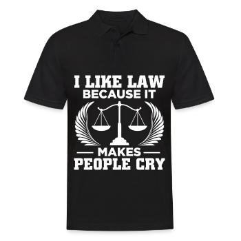 Anwalt Geschenkidee | Jura Jurist Student Anwälte - Männer Poloshirt - Schwarz - Vorne - Kai (181cm)
