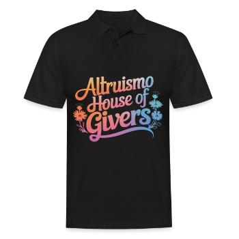 Altruisme Don désintéressé Donner d’école - Polo Homme - noir - Devant - Kai (181cm)