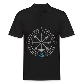 Viking boussole mythologie nordique Vegvisir - Polo Homme - noir - Devant - Kai (181cm)