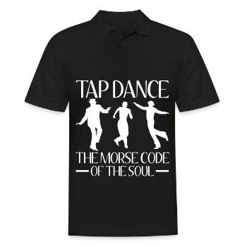 Stepptanz | Stepptänzer Tanzen Tanz Geschenkideen - Männer Poloshirt - Schwarz - Vorne - Kai (181cm)