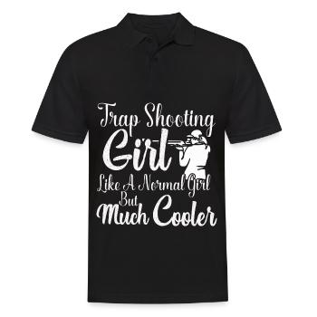 Trapschießen | Schießsport Fallenschießen Geschenk - Männer Poloshirt - Schwarz - Vorne - Kai (181cm)