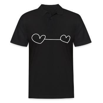 Herzen Herz - Männer Poloshirt - Schwarz - Vorne - Kai (181cm)