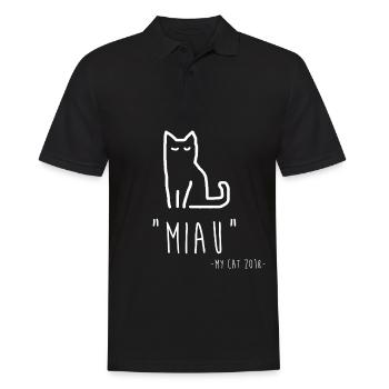 Meow Cat - Men's Polo Shirt - black - Front - Kai (181cm)
