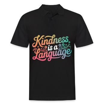 Altruisme Don désintéressé Donner d’école - Polo Homme - noir - Devant - Kai (181cm)