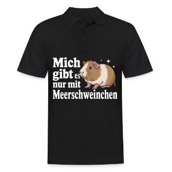 Meerschweinchen Kurzhaar Langhaar Crested Hunde - Männer Poloshirt - Schwarz - Vorne - Kai (181cm)