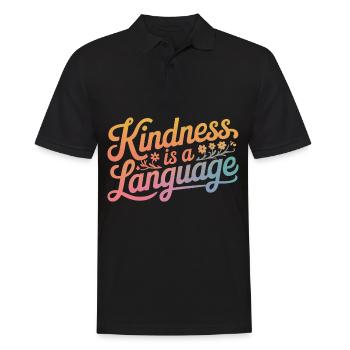 Altruisme Don désintéressé Donner d’école - Polo Homme - noir - Devant - Kai (181cm)