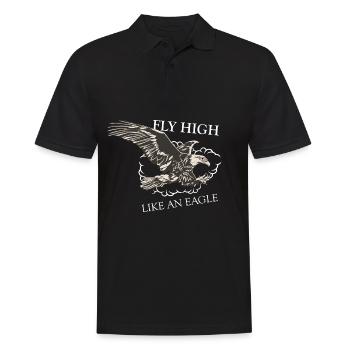 Fly high as an eagle - Weed Kiffen marijuana - Men's Polo Shirt - black - Front - Kai (181cm)
