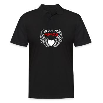 RIP Trauer Geschenk Beerdigung Liebe Herz - Männer Poloshirt - Schwarz - Vorne - Kai (181cm)