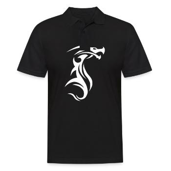 Symbole tribal tatouage Dragon icône symbole tatouage - Polo Homme - noir - Devant - Kai (181cm)