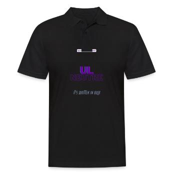 #pronounsarebeautiful ul/neutre - Polo Homme - noir - Devant - Kai (181cm)
