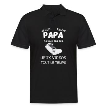 I'm proof that daddy doesn't play - Men's Polo Shirt - black - Front - Kai (181cm)