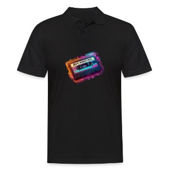 80's Night Mix retro Kassette Musik Mixtape Disco - Männer Poloshirt - Schwarz - Vorne - Kai (181cm)