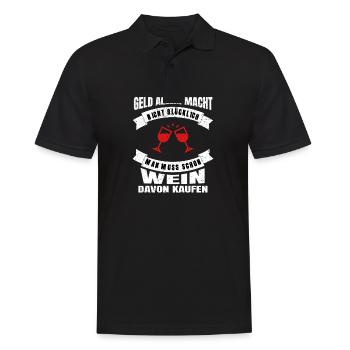Wein - Männer Poloshirt - Schwarz - Vorne - Kai (181cm)