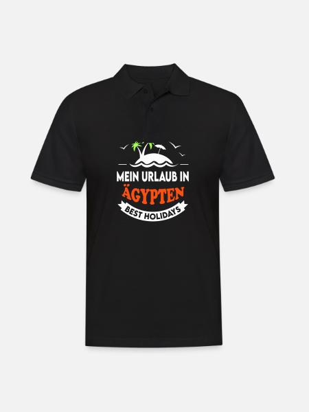Urlaub Ferien Reise ÄGYPTEN - Männer Poloshirt - Schwarz