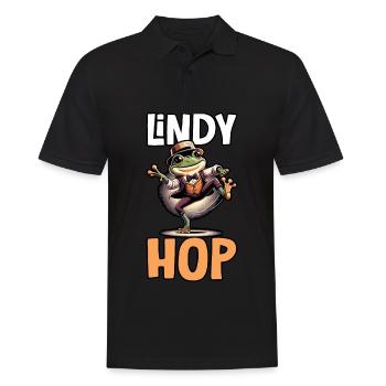 Lindy Hop Dancer Swinging Dancing Swing Dance - Men's Polo Shirt - black - Front - Kai (181cm)