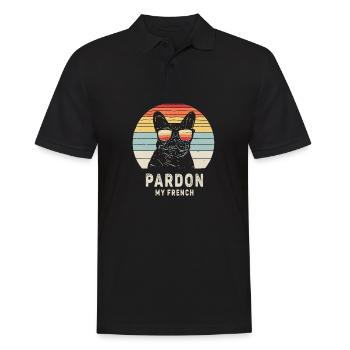 Français Bouledogue - Polo Homme - noir - Devant - Kai (181cm)