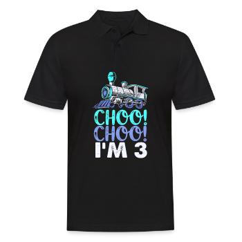 Anniversaire des enfants Train Train Conducteur Locomotive - Polo Homme - noir - Devant - Kai (181cm)